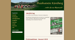 Desktop Screenshot of musikverein.kuernberg.net